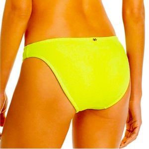 Pilyq Pineapple Reef Full Bikini Bottoms Neon Yellow PQ SWIM Small NEW NWT